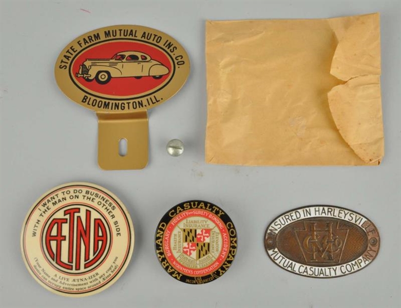 LOT OF 4: INSURANCE ADVERTISING ITEMS.            