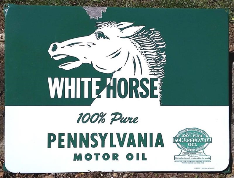 SINGLE SIDED ROLLED EDGE MOTOR OIL SIGN           