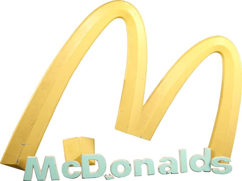 LARGE MC DONALDS METAL EXTERIOR SIGN             