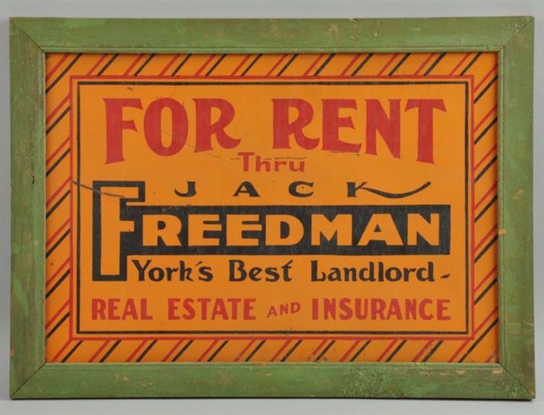 EARLY REAL ESTATE TRADE SIGN.                     