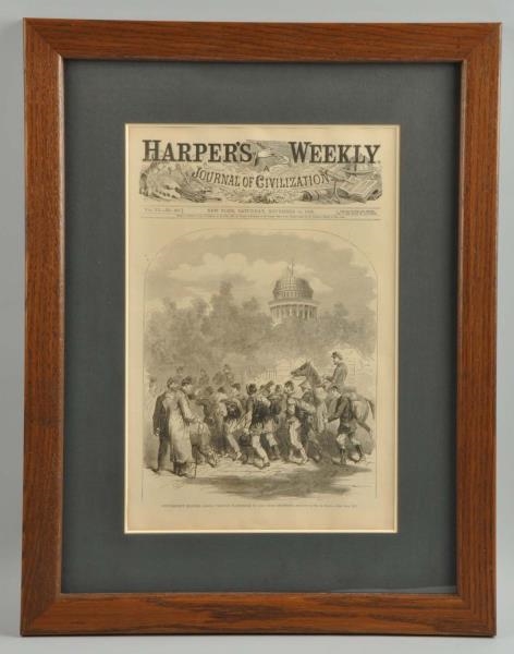 1862 HARPERS WEEKLY CIVIL WAR COVER.             