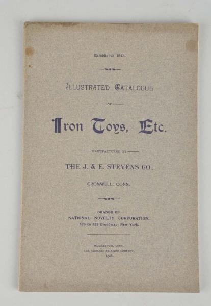 1906 J&E STEVENS CAST IRON TOY CATALOG.           