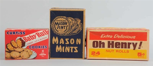 LOT OF 3: CANDY BOXES.                            