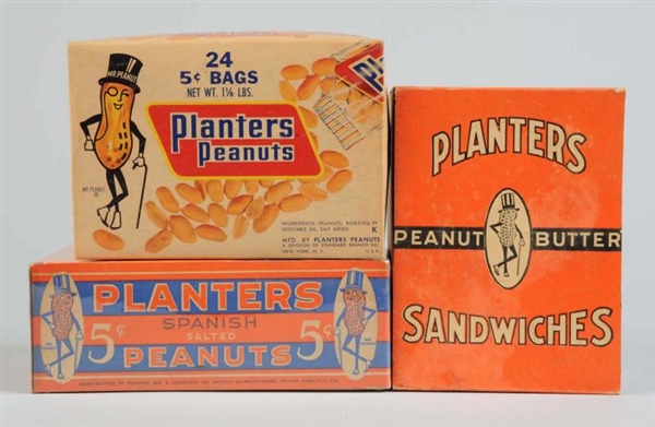 LOT OF 3: PLANTERS PEANUTS BOXES.                 