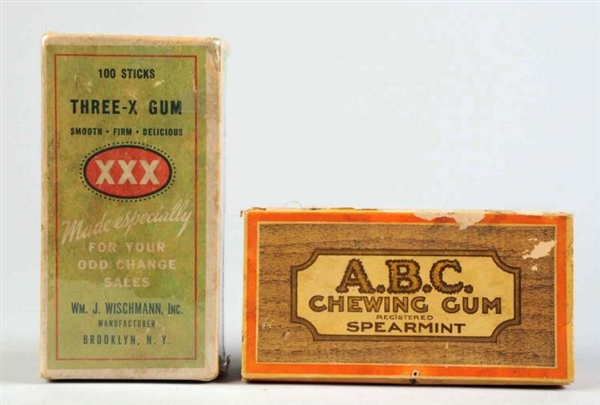 LOT OF 2: EARLY CHEWING GUM BOXES.                