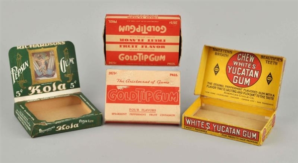 LOT OF 3: EARLY CHEWING GUM VENDOR BOXES.         