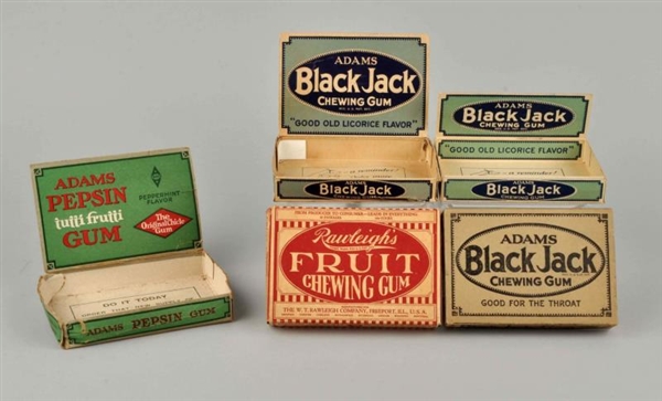 LOT OF 4: ADAMS CHEWING GUM BOXES.                