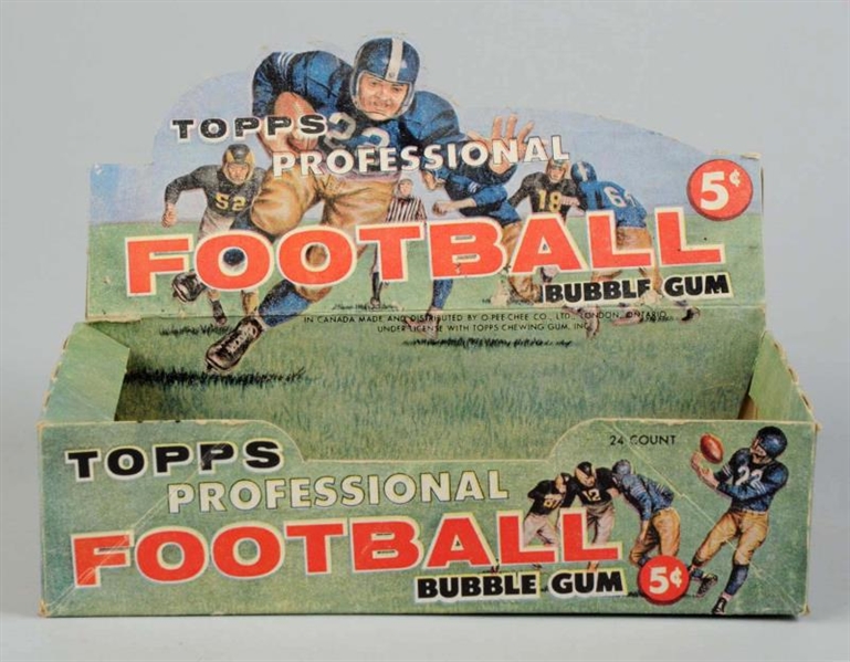 1950S TOPPS FOOTBALL CARDS BOX - EMPTY.          