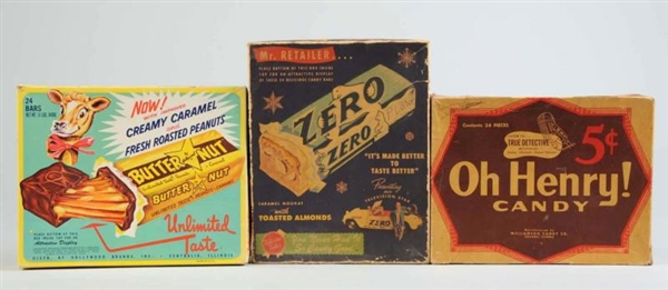 LOT OF 3: CANDY VENDOR BOXES.                     