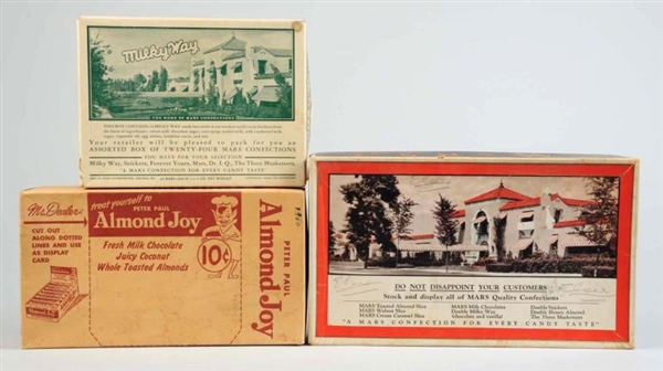 LOT OF 3: CANDY VENDOR BOXES.                     
