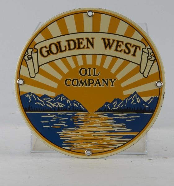 GOLDEN WEST OIL CO. SINGLE SIDED PORCELAIN SIGN   