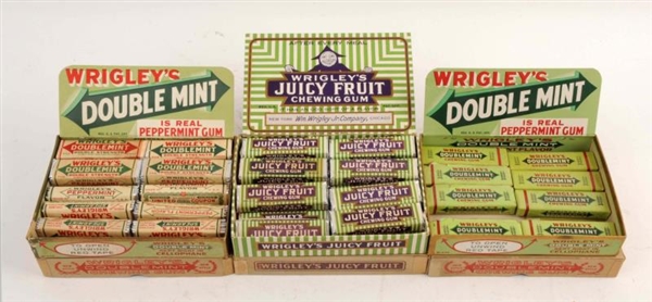 LOT OF 3: WRIGLEYS CHEWING GUM BOXES.            