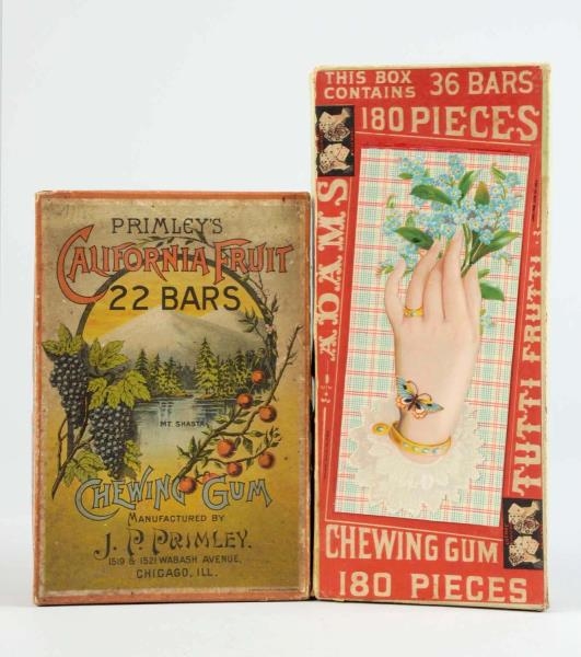 LOT OF 2: EARLY CHEWING GUM BOXES.                