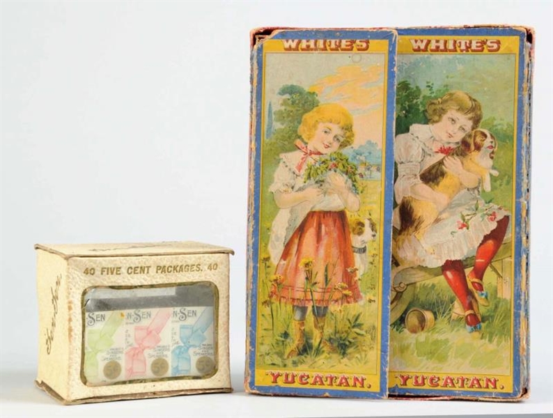 LOT OF 2: EARLY CHEWING GUM DISPLAY BOXES.        