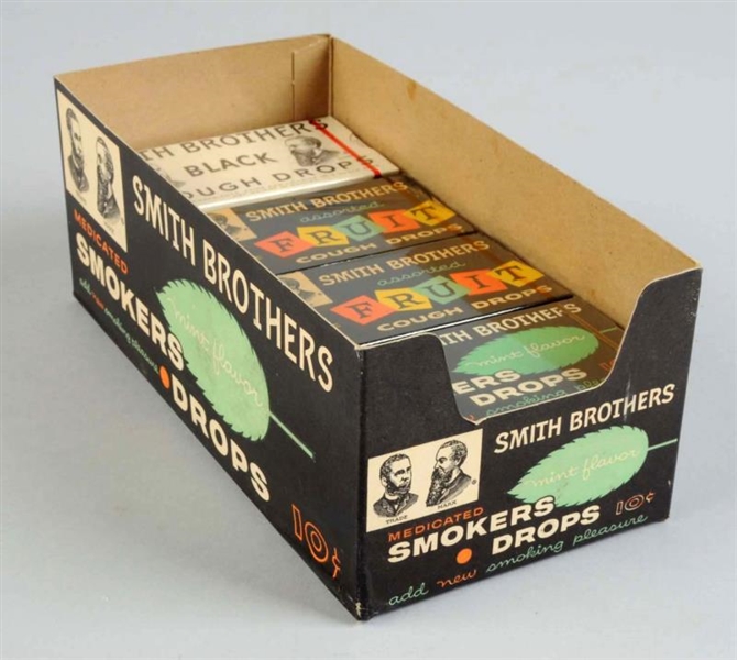 SMITH BROTHERS SMOKERS DROPS DISPLAY BOX.         