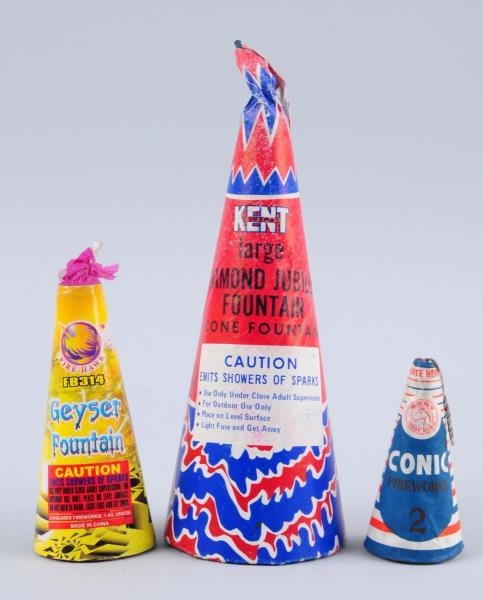LOT OF 3: FOUNTAIN FIREWORKS.                     
