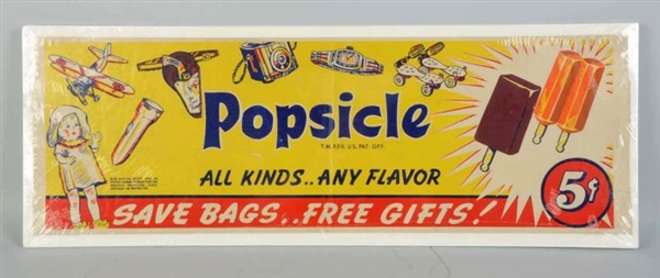 POPSICLE CLOTH PROMO SIGN.                        