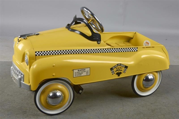 REPRODUCTION PRESSED STEEL TAXI CAB PEDAL CAR     