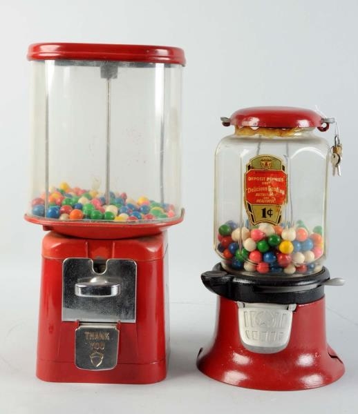 LOT OF 2: GUMBALL DISPENSERS.                     