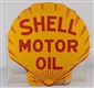 SHELL MOTOR OIL DOUBLE SIDED PORCELAIN SIGN       
