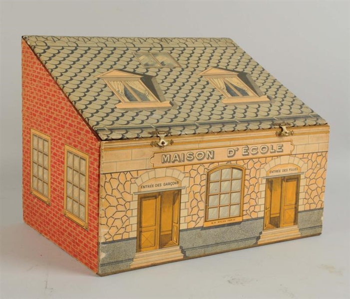 ANTIQUE FRENCH SCHOOLHOUSE WITH FURNISHING.       
