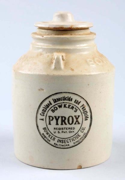 PYROX INSECTICIDE STONEWARE CROCK.                