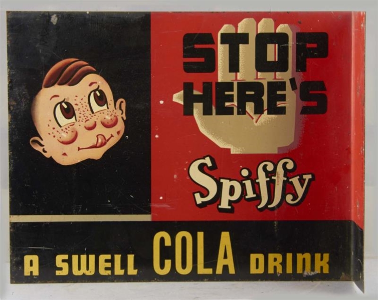SPIFFY COLA DOUBLE-SIDED FLANGE SIGN              