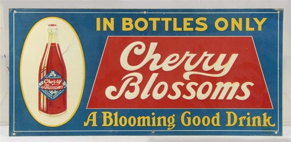 CHERRY BLOSSOMS EMBOSSED TIN SIGN                 