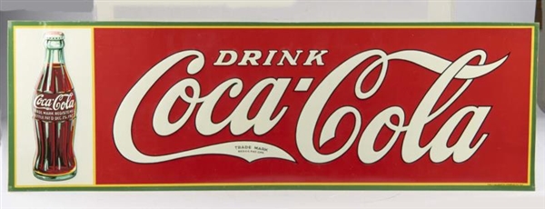 DRINK COCA COLA EMBOSSED TIN SIGN 1933            