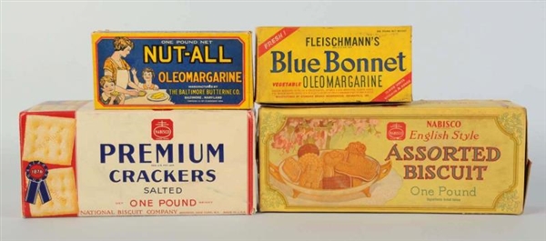 LOT OF 4: FOOD PRODUCT BOXES.                     
