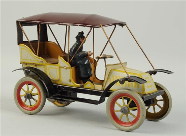 GERMAN TIN LITHO WIND-UP FISCHER TOY AUTOMOBILE.  
