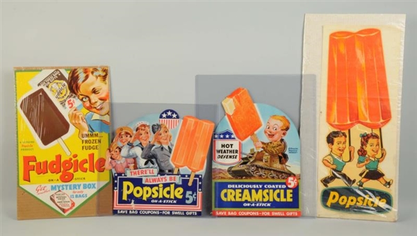 LOT OF 4: POPSICLE SIGNS.                         