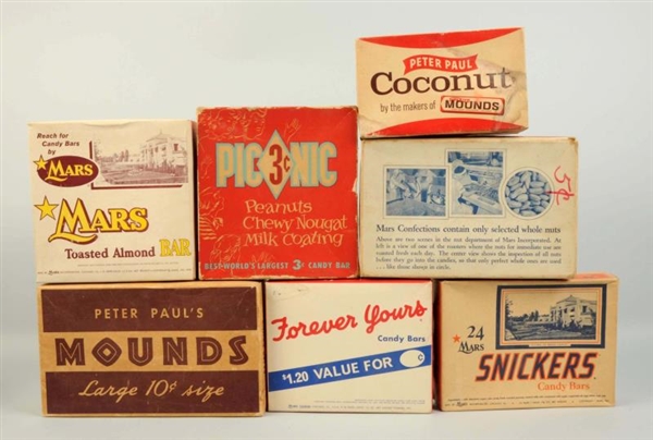 LOT OF 7: ASSORTED CANDY BOXES.                   