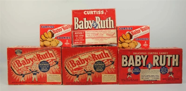 LOT OF 6: ASSORTED BABY RUTH CANDY BOXES.         