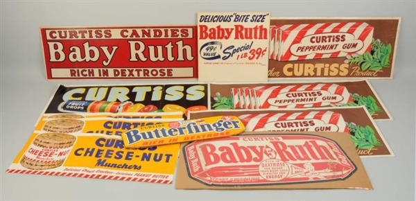 LOT OF 13: CURTISS CANDY SIGNS.                   
