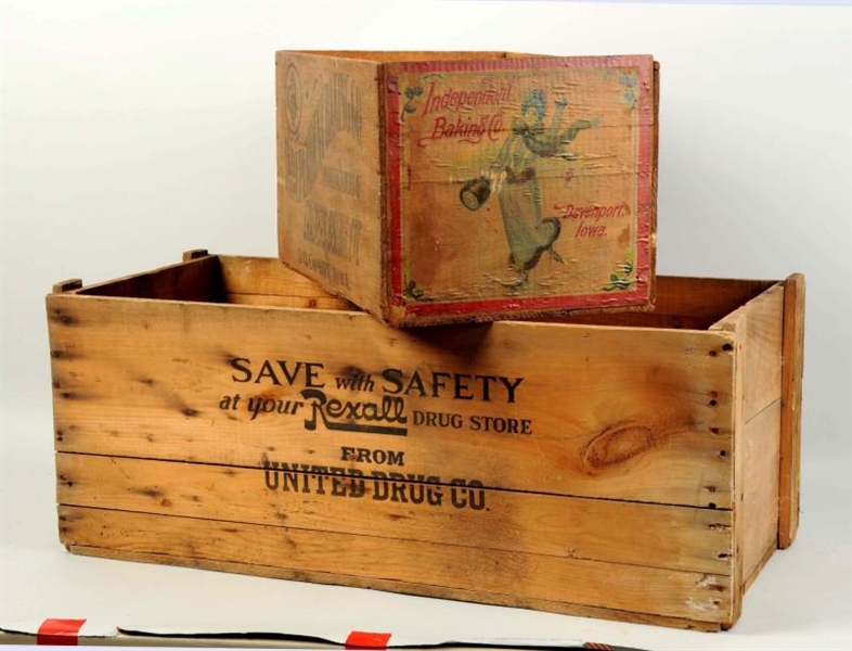 LOT OF 2: WOODEN SHIPPING CRATES.                 