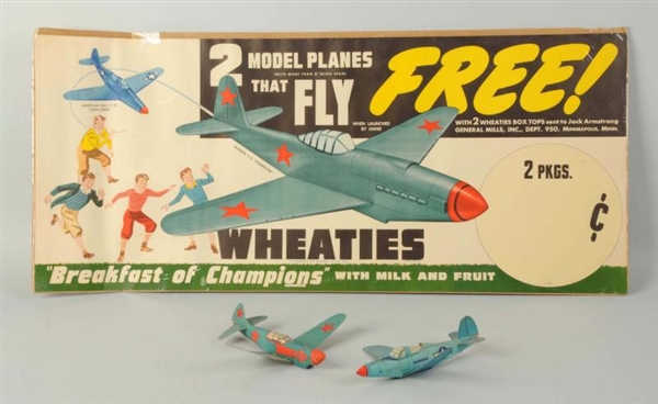 WHEATIES CEREAL AIRPLANE POSTER WITH AIRPLANES.   