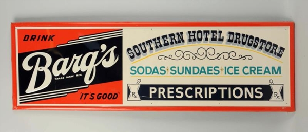 1940S-50S BARQS EMBOSSED TIN SIGN.             