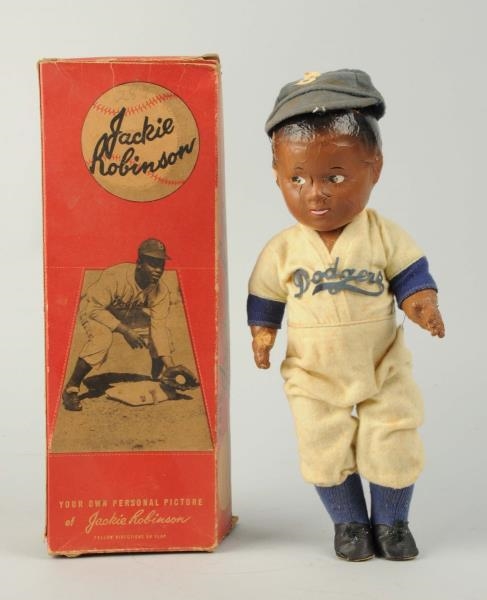 JACKIE ROBINSON COMPOSITION DOLL.                 