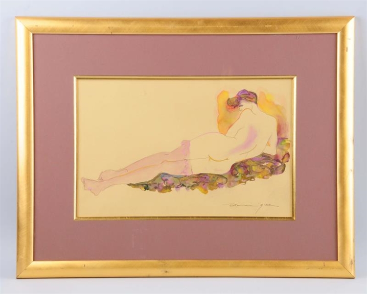 RECLINING NUDE PAINTING BY DOMINIQUE DUBOIS.      