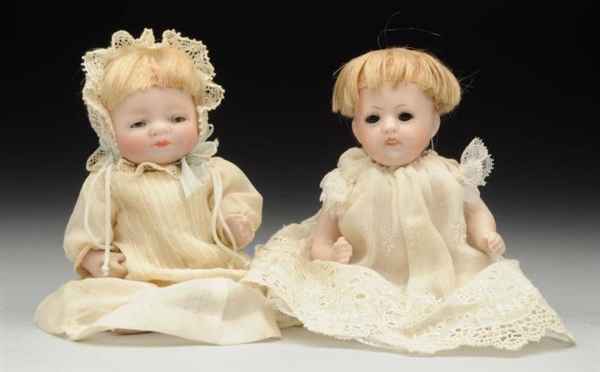 LOT OF 2: ALL-BISQUE BABY DOLLS.                  