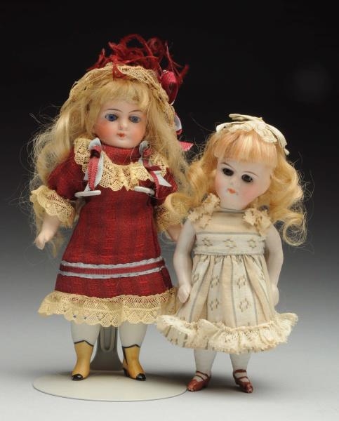 LOT OF 2: GERMAN ALL-BISQUE DOLLS.                