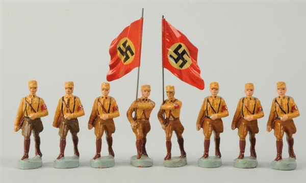 LOT OF 8: 7CM SA SOLDIERS.                        