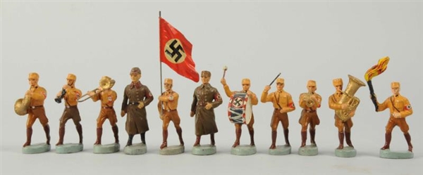 LOT OF 11: 7CM SA MARCHING MUSICIANS.             