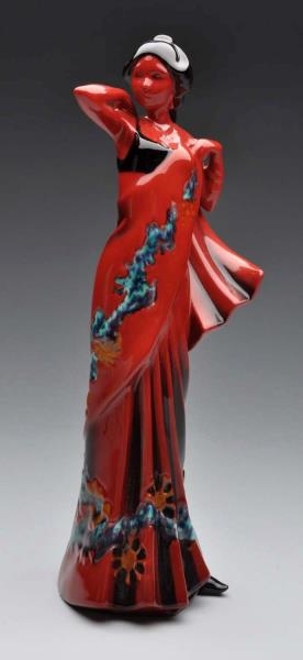 ROYAL DOULTON RED FLAMBE EASTERN GRACE FIGURE.    