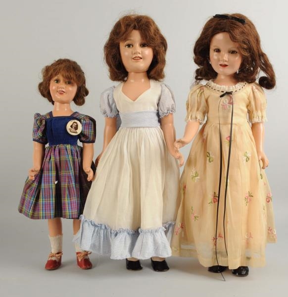 LOT OF 3: DEANNA DURBIN COMPO DOLLS BY IDED.      