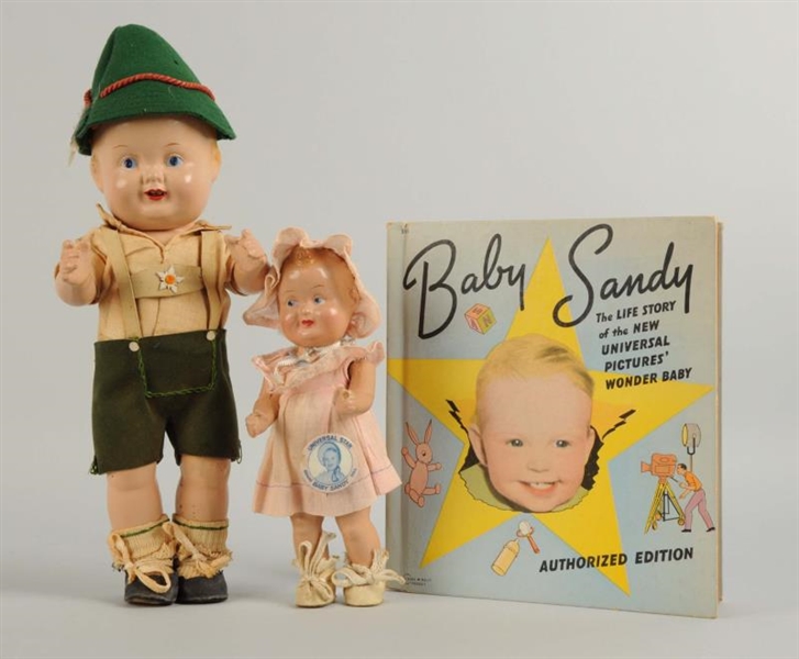 LOT OF 3: BABY SANDY ITEMS.                       