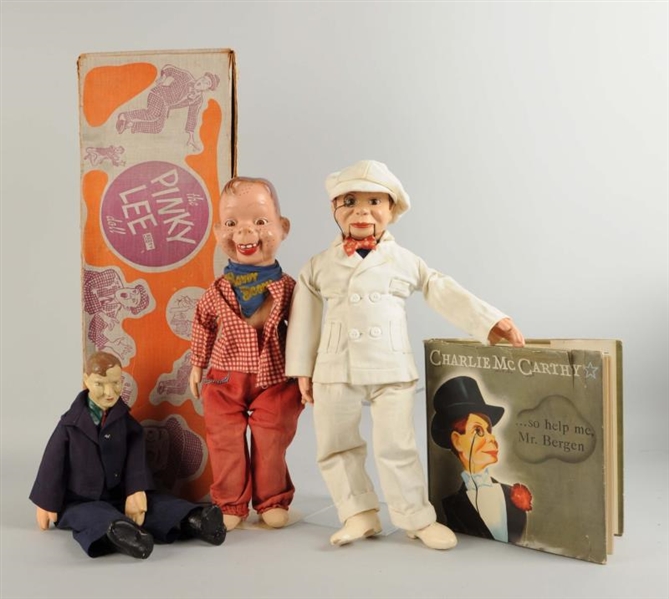 LOT OF NOVELTY CHARACTER DOLLS & MISC.            