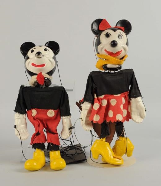 MICKEY AND MINNIE MOUSE MARIONETTES.              