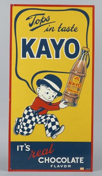 KAYO SODA EMBOSSED TIN ADVERTISING SIGN           